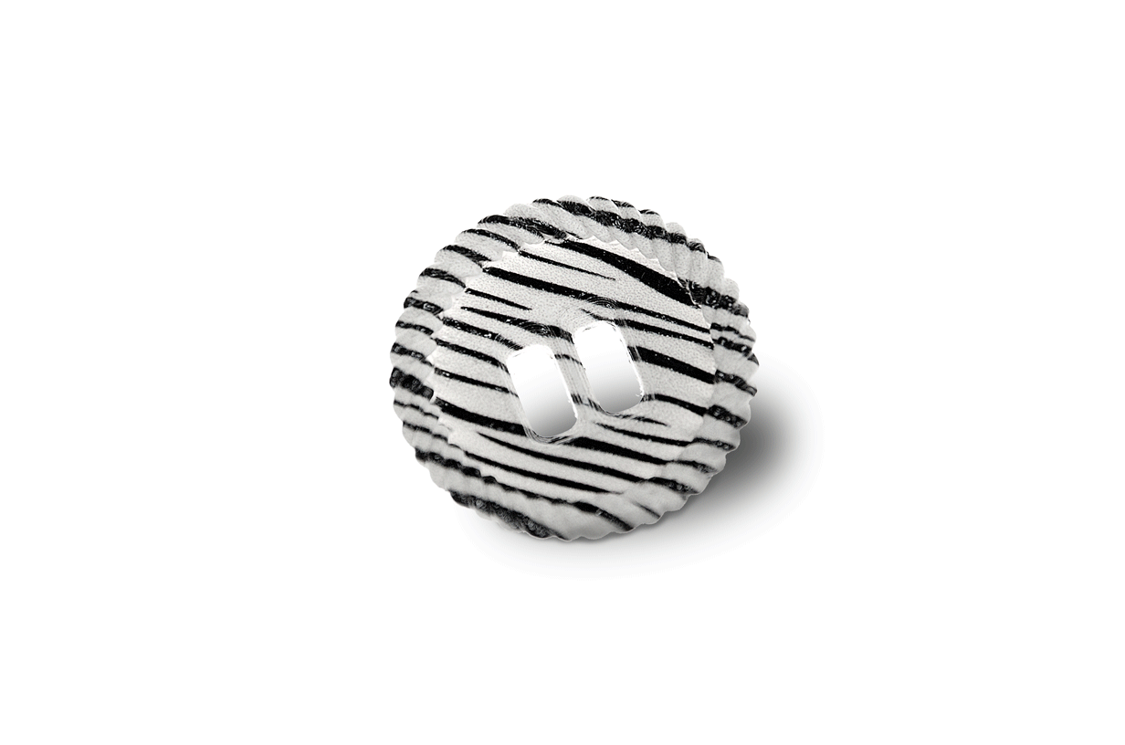 Bottone stampa 3D stampa zebra